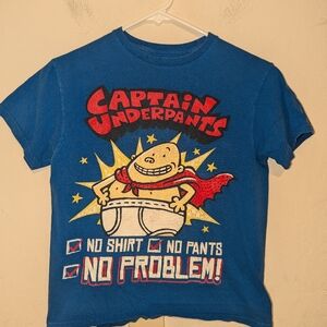 Captain underpants blue short sleeve shirt size small